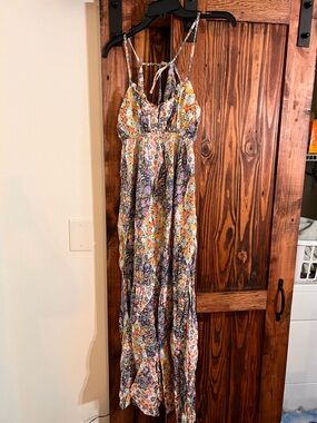 NWT Angie Floral Maxi Dress in Yellow, Purple, Orange